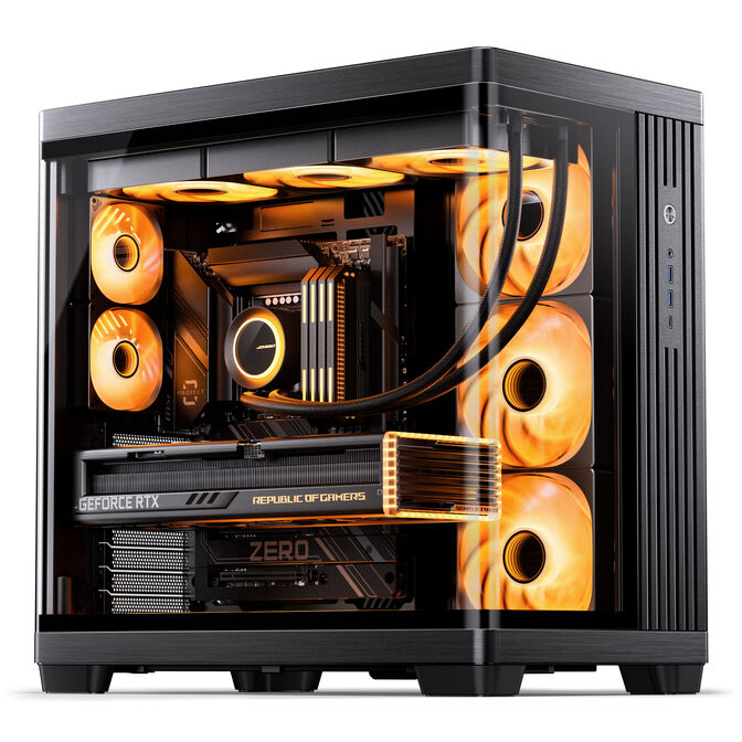 Jonsbo TK-4 Geh&auml;use, Midi-Tower, ATX, Tempered Glass - schwarz image number 4