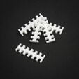 King Mod Service 12-Slot Cable Comb 4mm wide - white - set of 5 image number null