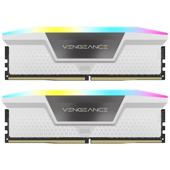 Corsair Vengeance RGB DDR5-6200 RAM, CL36, XMP - 32 GB Dual-Kit, wei&szlig; image number 2