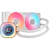 Corsair iCUE LINK Titan 240 RX LCD Komplett-Wasserkühlung, RGB - 240mm, weiß