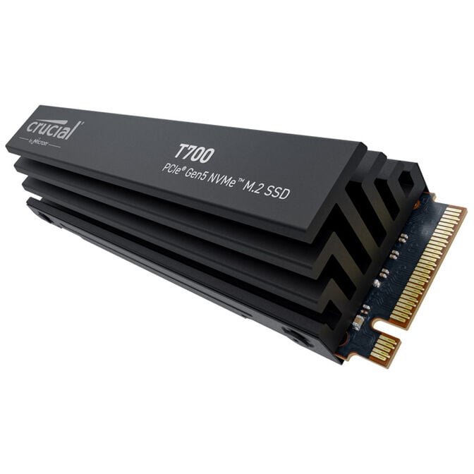 Crucial T700 NVMe SSD, PCIe 5.0 M.2 Typ 2280 - 4 TB mit K&uuml;hlk&ouml;rper image number 0