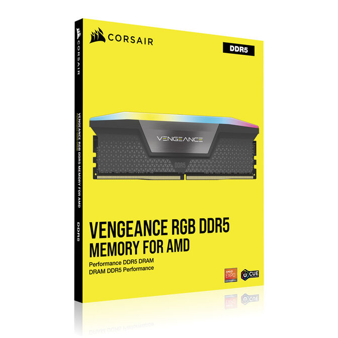 Corsair Vengeance RGB DDR5-6000 RAM, CL36, EXPO - 32 GB Dual-Kit, grau image number 8