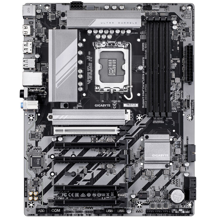 GIGABYTE B860 DS3H WiFi6E Mainboard, Sockel LGA 1851, Intel B860, ATX, DDR5 image number 2