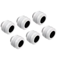 Alphacool Eiszapfen PRO fitting 13mm hard tube G1/4, 6-Pack - white