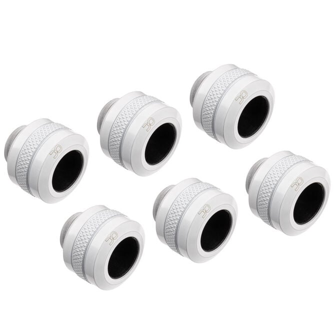 Alphacool Eiszapfen PRO fitting 13mm hard tube G1/4, 6-Pack - white image number 0