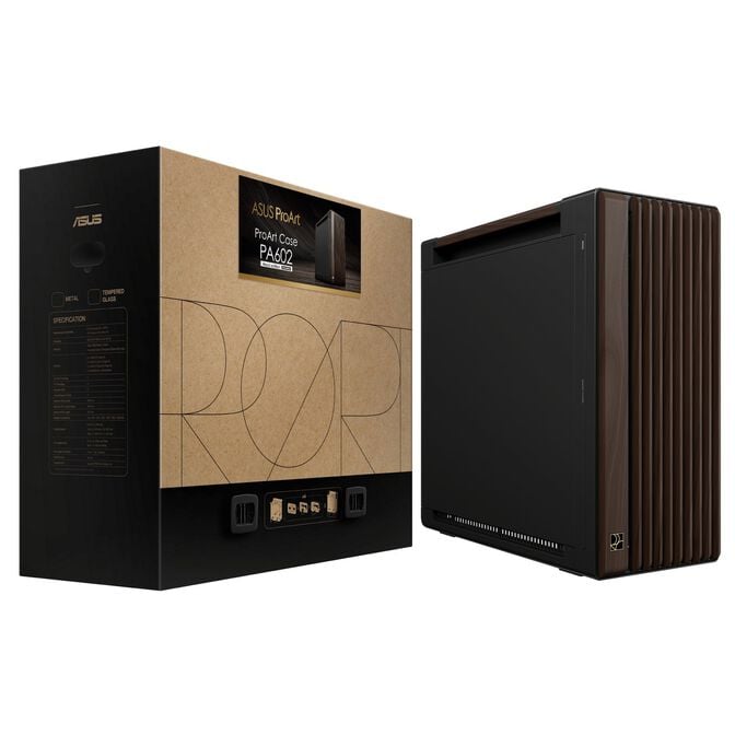 ASUS ProArt PA602 PC-Geh&auml;use, Midi-Tower, E-ATX - schwarz/braun, Holz image number 18