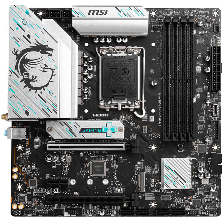 MSI B760M Gaming Plus WiFi, Socket LGA 1700, Intel B760M, Micro-ATX - DDR5 image number 2
