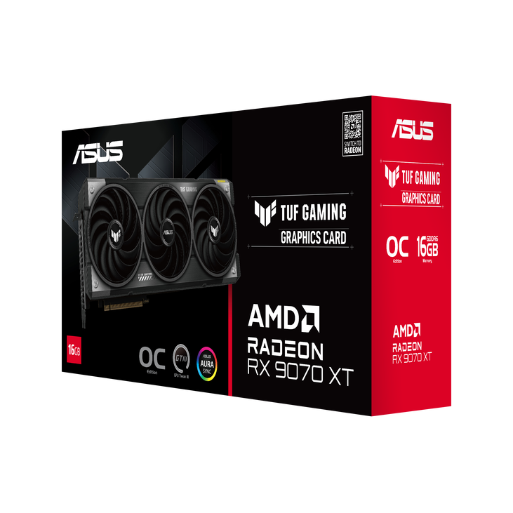 ASUS TUF Radeon RX 9070 XT OC Edition Grafikkarte, 16384 MB GDDR6 image number 1