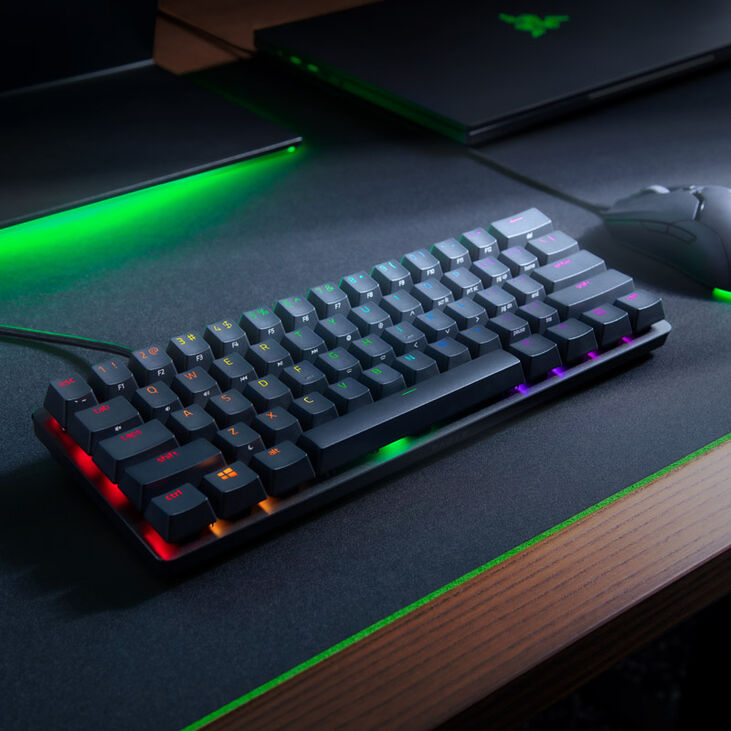 Razer Huntsman Mini Black Gaming Keyboard, Clicky Purple optical - black image number 4
