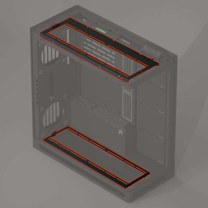 HAVN HS 420 Fan Brackets für 360 mm Radiatoren - schwarz image number 3