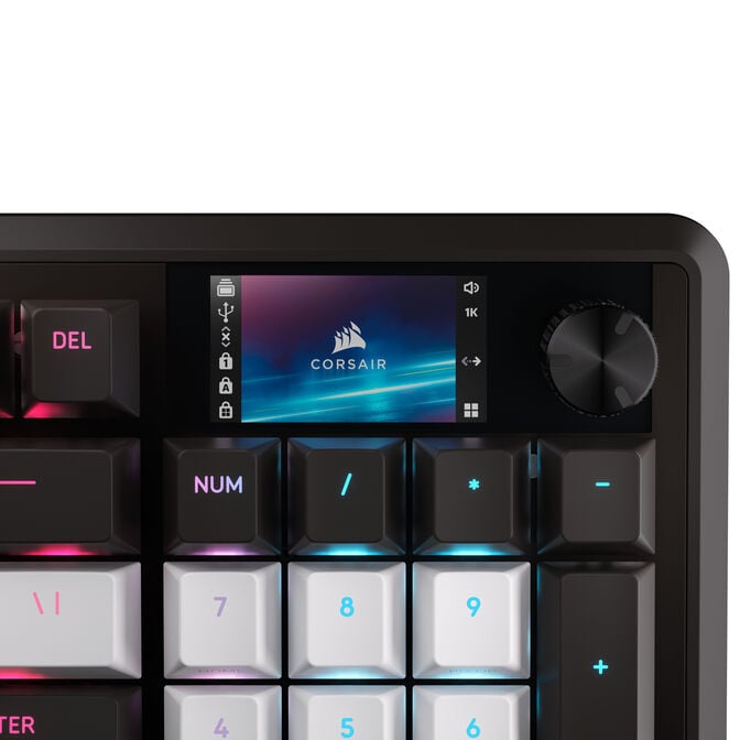 Corsair VANGUARD 96 Gaming-Tastatur, mechanisch, RGB, 8.000 Hz - MLX Plasma Switches, ISO (DE), schwarz/wei&szlig; image number 6