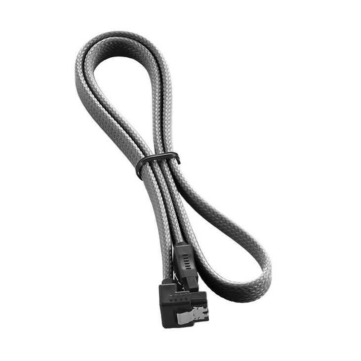 CableMod ModMesh Right Angle SATA 3 Cable 60cm - carbon image number 1