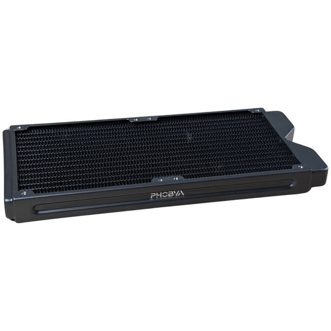 Phobya R27-S280 Radiator, 280 mm radiator, 18 FPI, copper fins, 2x G1/4-inch connectors &ndash; black image number 1