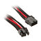 SilverStone PCIe-8-Pin zu PCIe-6+2-Pin Kabel, 250mm - schwarz/rot