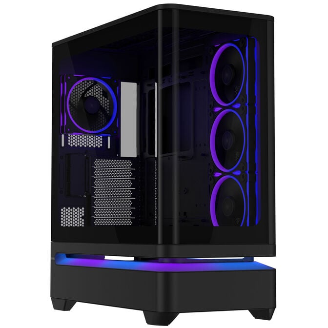 ASUS Prime AP304 ARGB PC Case, Mid Tower, ATX, ARGB, Tempered Glass &ndash; black image number 0