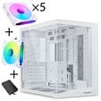 Lian Li O11 Dynamic Mini V2 - White - 5x UNI FAN SL-INF 120 ARGB Reverse Blade PWM Fans - 120mm + 1x Standard PWM Fan - 120mm image number null