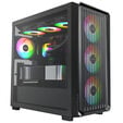 Montech X5M PC Case, Mid Tower, Micro-ATX, ARGB, Tempered Glass - Black image number null