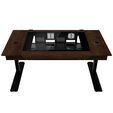 Lian Li DK07 Tischgeh&auml;use Wood Edition, Dual-System-f&auml;hig, 2x E-ATX, h&ouml;henverstellbar - Walnuss, schwarz image number null