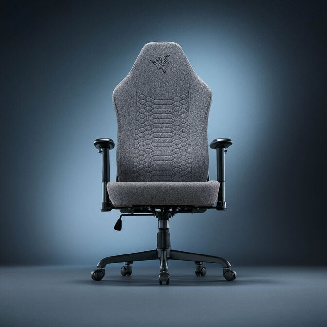 Razer Iskur V2 X Gaming Chair, integrated lumbar support, fabric cover, 2D armrests - black image number 7