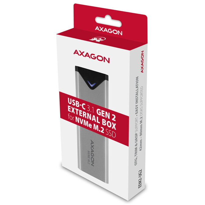 AXAGON EEM2-UG2 externes M.2-Geh&auml;use, USB-C 3.1, M.2 NVMe SSD image number 5
