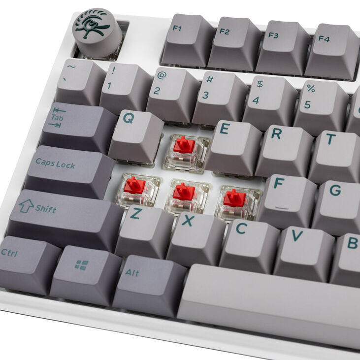 Ducky One 3 Mist Grey Gaming Keyboard, RGB LED - MX-Red (US) image number 4