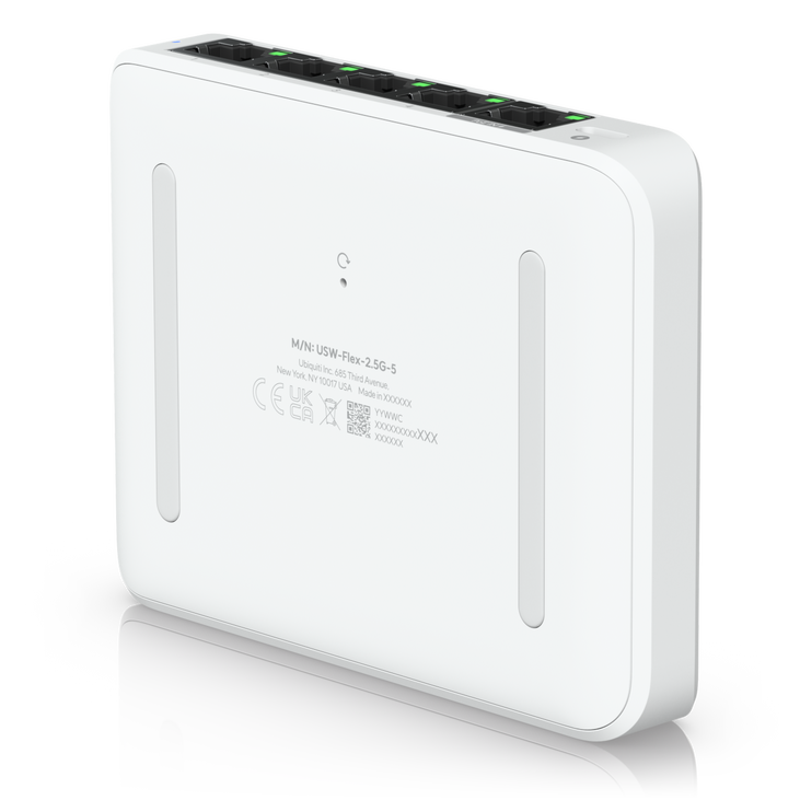 Ubiquiti UniFi Flex Mini 2.5G Netzwerkswitch, 4x RJ-45, 2,5G, PoE in, USB-C-PD - weiß image number 4