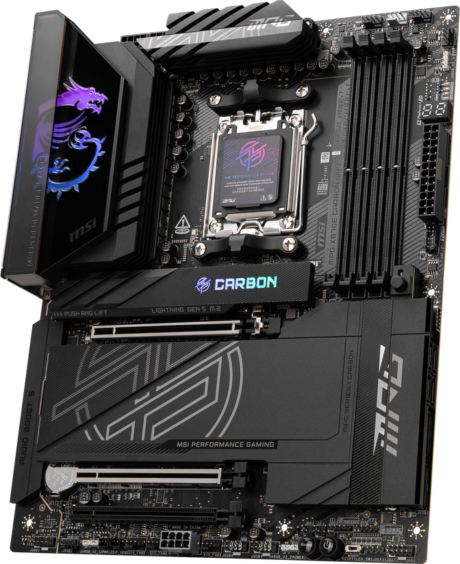 MSI MPG X870E Carbon WiFi Mainboard, Sockel AM5, AMD X870E, ATX, DDR5 image number 2