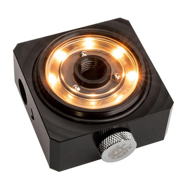 Bitspower DDC TOP Reservoir Adapter Deckel AGB Aufsatz DRGB - POM, schwarz image number 1