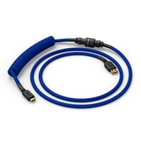 Glorious GMMK Coiled Cable Cobalt Blue, Spiralkabel, USB-C/USB-A - dunkelblau/schwarz