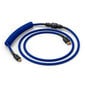 Glorious GMMK Coiled Cable Cobalt Blue, Spiral Keyboard Cable, USB-C/USB-A - Dark Blue/Black