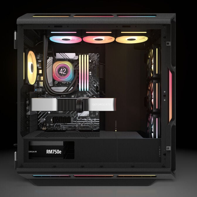 Corsair RMe Series RM750e 80 PLUS Gold power supply, modular, ATX 3.1, PCIe 5.1 - 750 watts, black image number 12