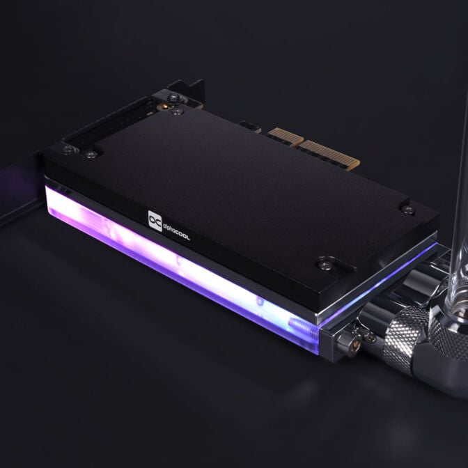Alphacool Core M.2 NVMe PCIe 5.0 Liquid Cooler, ARGB - black image number 4