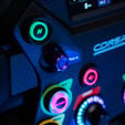 CONSPIT 310 APEX Steering Wheel, ARGB, 2.99&rdquo; Display, Dual Paddles - Black, 310mm image number null