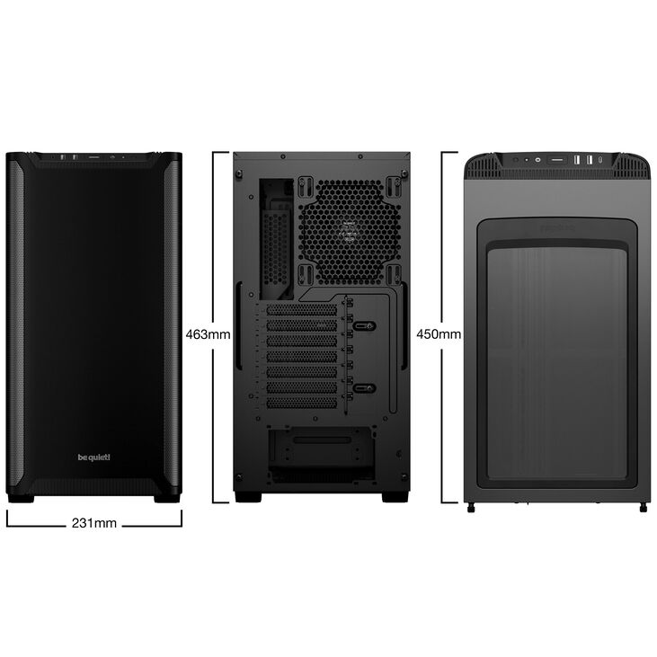 be quiet! Pure Base 501 PC Case, Mid Tower, ATX - Black image number 2
