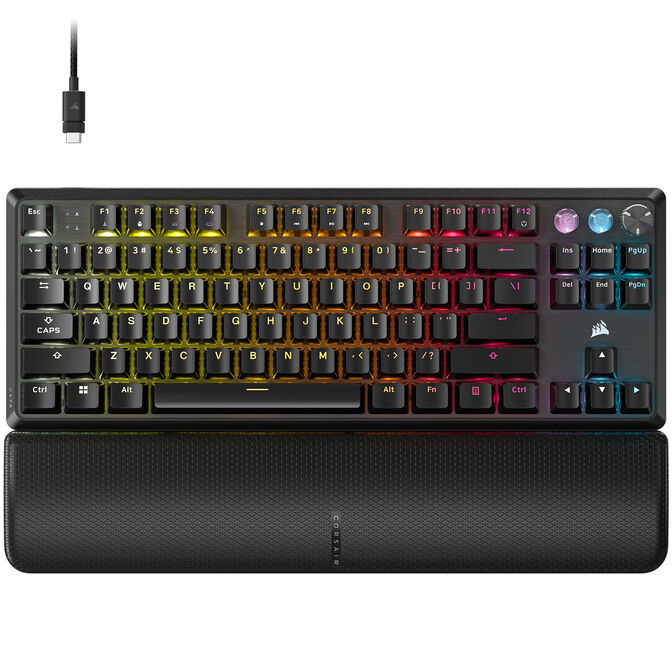Corsair K70 Pro TKL Gaming Tastatur, TKL-Tastatur (80%), Corsair MGX &ndash; schwarz, ISO (DE) image number 1