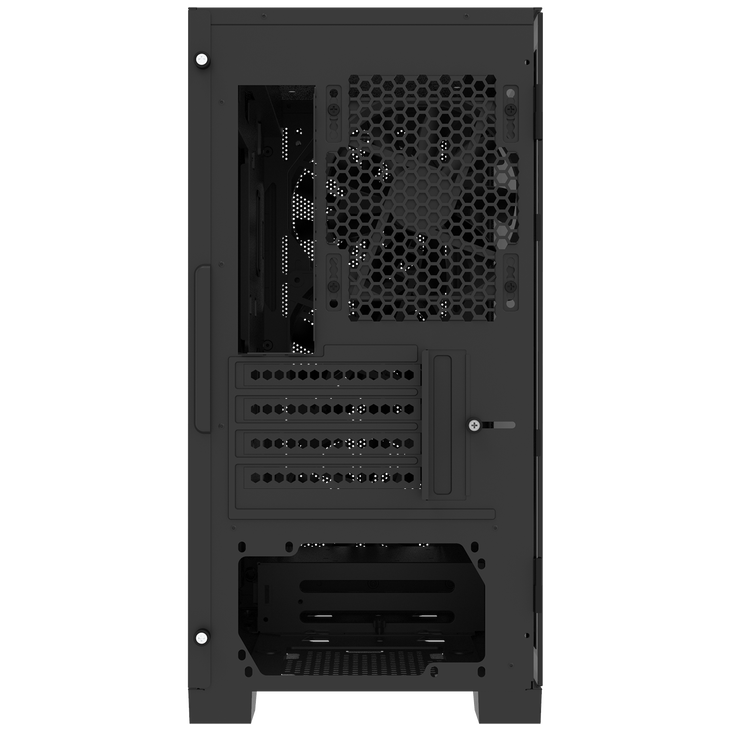 Montech AIR 100 LITE PC Case, Mid Tower, Micro-ATX, Tempered Glass - Black image number 4