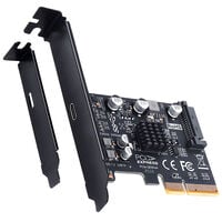 Graugear G-PCI-C-20G USB-C Erweiterungskarte, USB 3.2, PCIe Gen4, 20 Gbit/s - schwarz