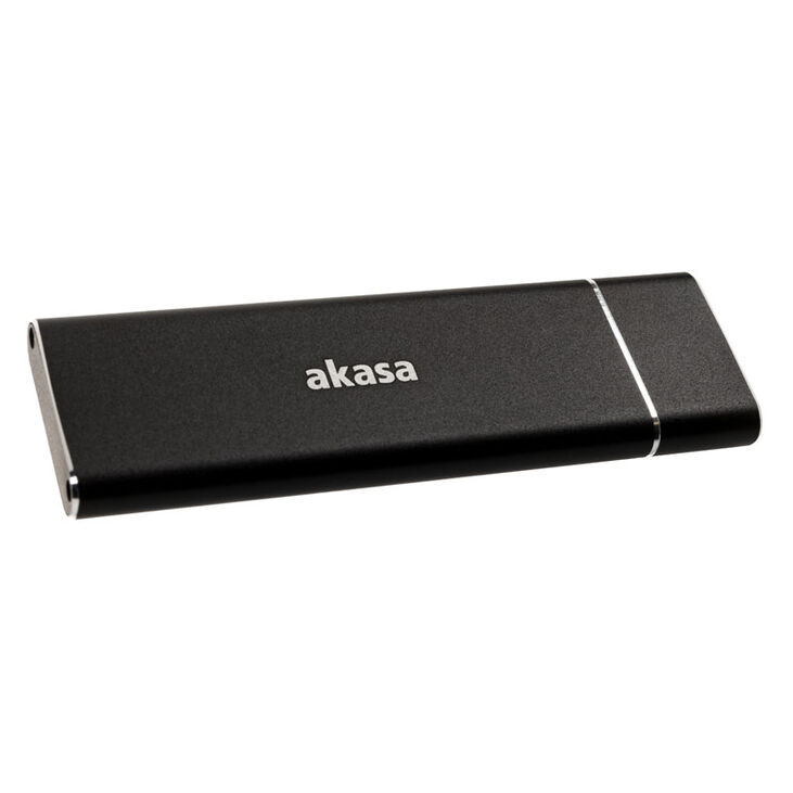 Akasa external USB 3.1 M.2 SSD aluminium case - black image number 0