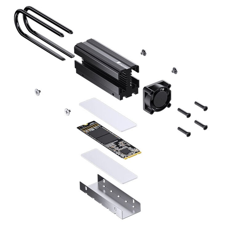 Jonsbo M.2-7 - Kühler für M.2-SSDs, schwarz image number 8