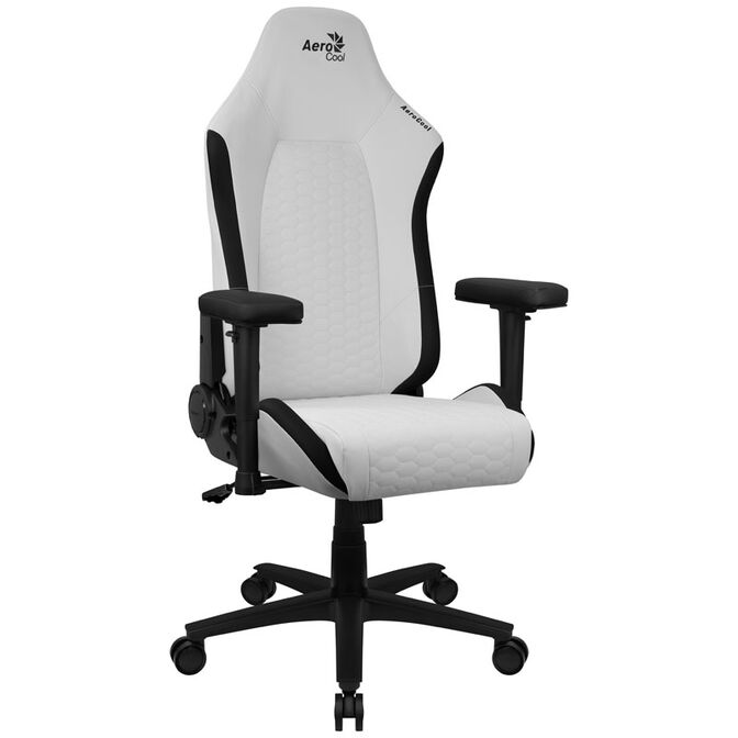 Aerocool Crown Leatherette Moonstone White Gaming Chair, Faux Leather - white image number 0