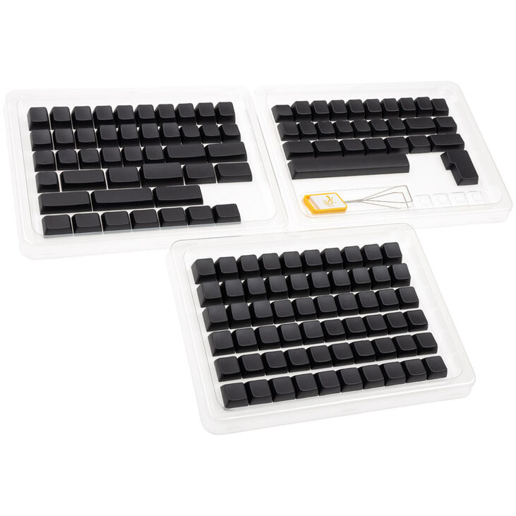 Ducky Blank Black PBT Set, MDA Profile - 133 Keycaps, ANSI US Layout, ANSI US Layout image number 0