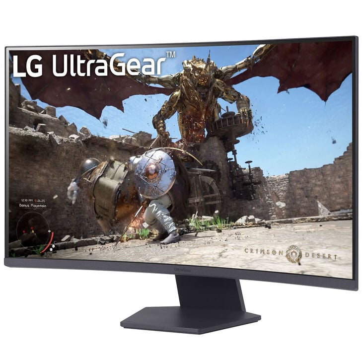 LG UltraGear 32GS60QC-B, 32 inch Curved Gaming Monitor, 180Hz, VA, AMD FreeSync image number 2