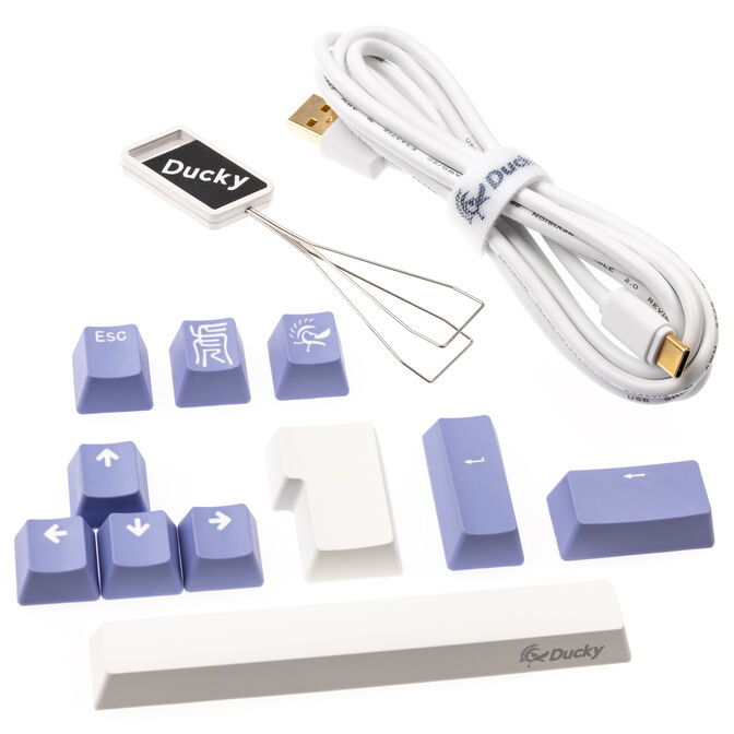 Ducky One 2 Pro Mini White Edition Gaming Keyboard, RGB LED - Cherry Brown image number 8