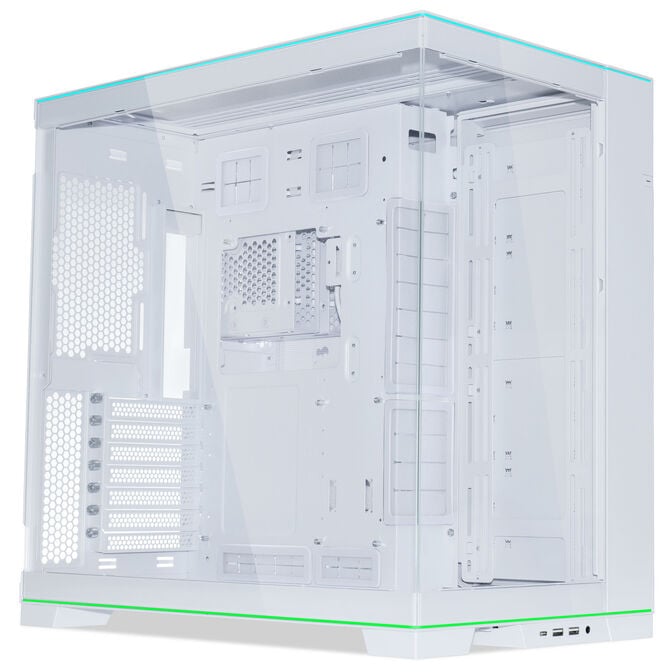 Lian Li O11 Dynamic EVO RGB PC Case Bundle, Mid Tower, ARGB, Tempered Glass + 3x UNI FAN SL-INF Reverse Blade Fans - White image number 8