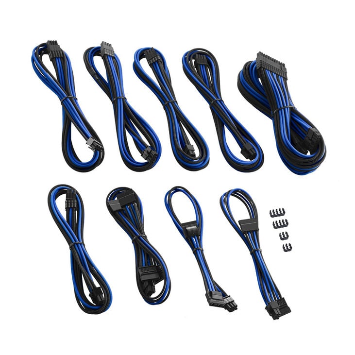CableMod C-Series PRO ModMesh Cable Kit for Corsair AXi/HXi/RM (Yellow Label) - black/blue image number 2