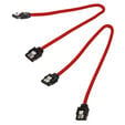 Corsair Premium Sleeved SATA Cable, red 30cm - 2 pack image number null