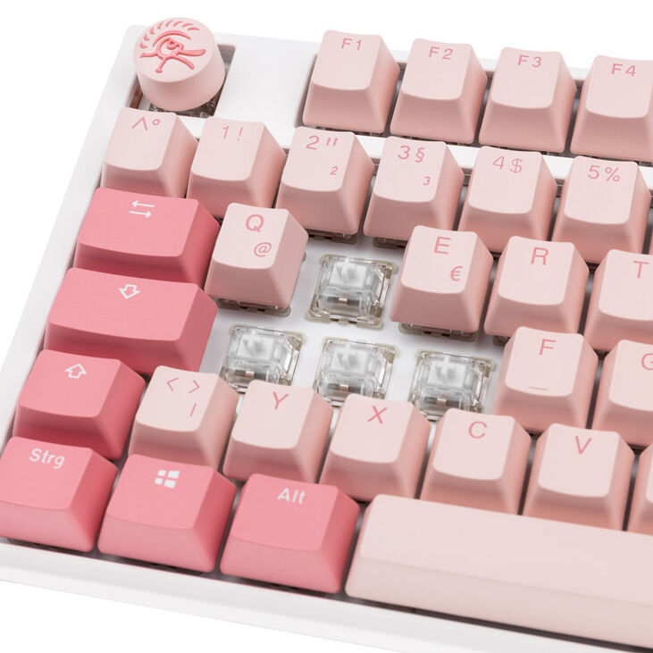 Ducky One 3 Gossamer Pink TKL Gaming Keyboard - MX-Ergo-Clear image number 4