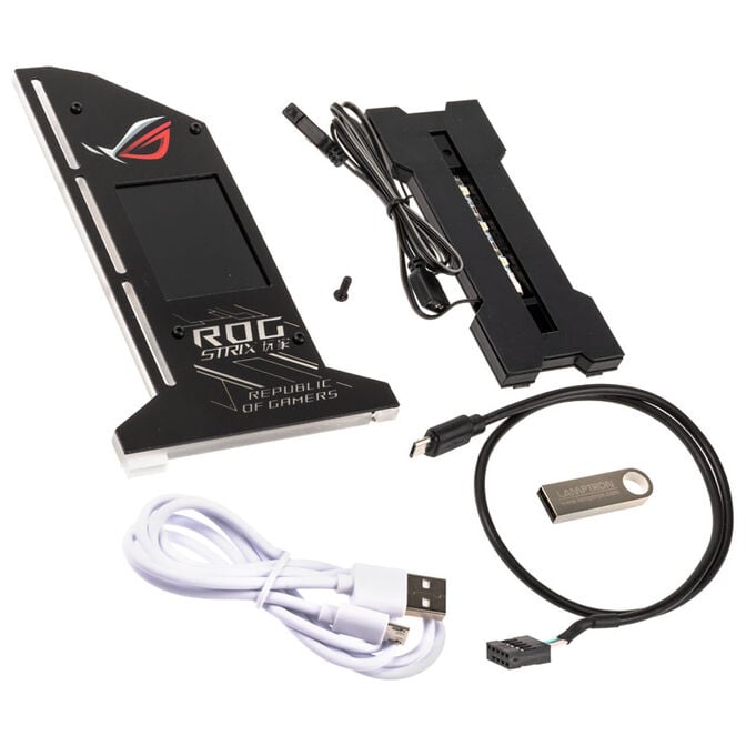 Lamptron vertical GPU holder with display - black image number 4