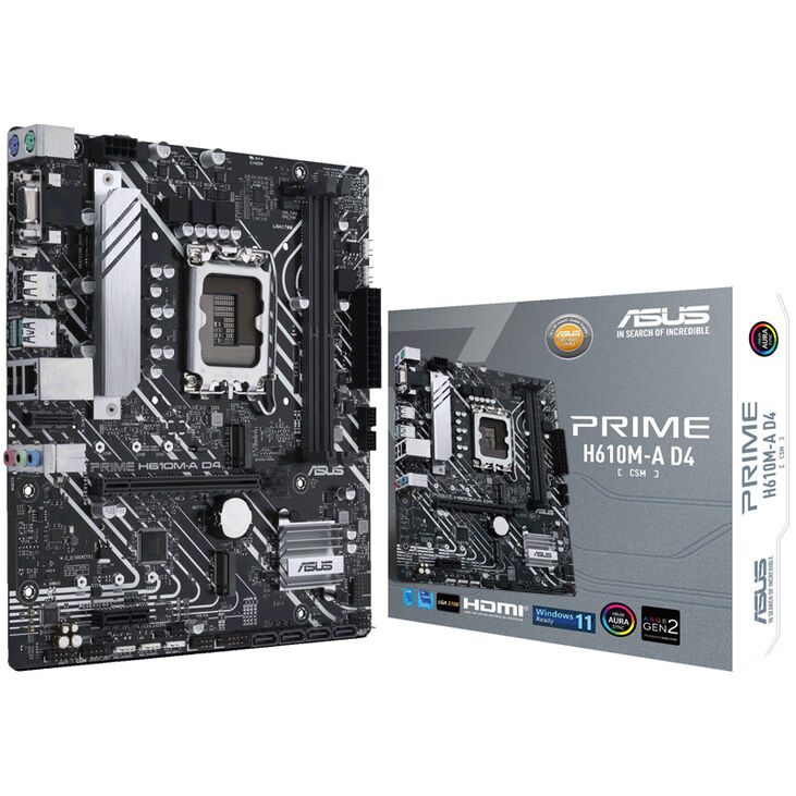 ASUS Prime H610M-A D4-CSM, Intel H610 Mainboard - Sockel 1700, DDR4 image number 0