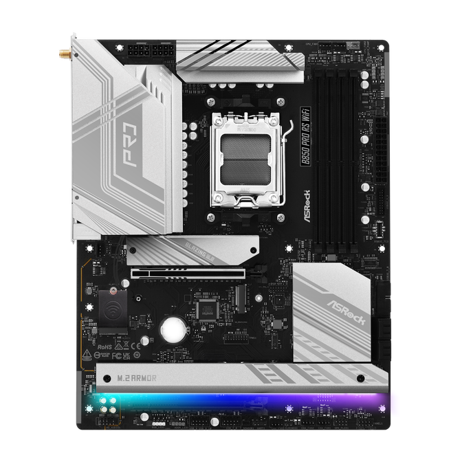 ASROCK B850 Pro RS WiFi Mainboard, Sockel AM5, AMD B850, ATX, DDR5 image number 2